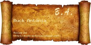 Buck Antónia névjegykártya